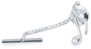 Unbranded Musical Note Swarovski Crystal Tie Pin