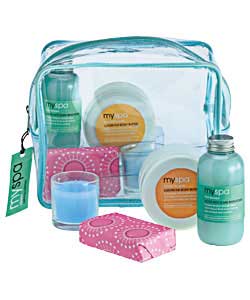 Only at Argos. This gift contains a PVC cosmetic bag packed with spa luxuries, which include bath fo