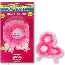 Name Ribbon Rosettes - Pack of 4 - Hen Night Party