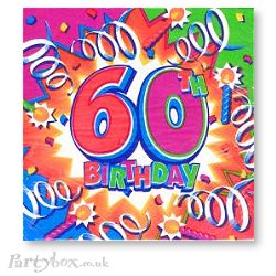 Party Supplies - Napkins - 60th birthday - Birthday Explosion