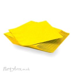 Party Supplies - Napkins - Sunshine Yellow - 3ply - 13x13inch