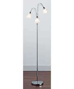 Unbranded Naples Chrome Finish 3 Light Floor Lamp
