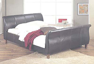 Naples Double Leather Bed