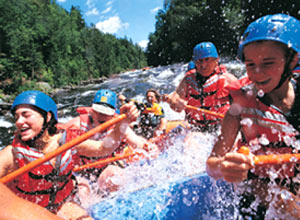 Enjoy the thrill of natural white water rapids in the breathtaking setting of the beautiful Scottish