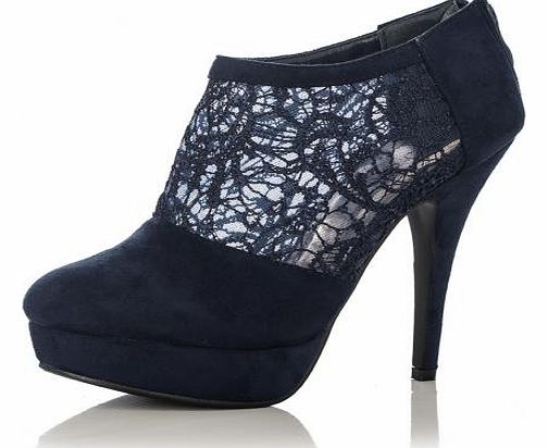Unbranded Navy Lace Shoe Boots