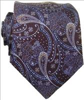 Unbranded Navy Paisley Necktie by Timothy Everest