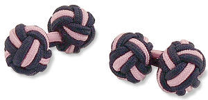 Unbranded Navy Pink Knot Cufflinks