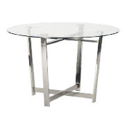 Nebraska round dining table- Clear glass