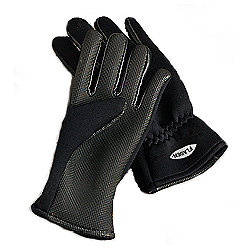 Warm Neoprene Gloves that will retain heat even if wet.  These gloves have high-grip palms and finge