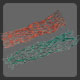 2mm thick polyethylene nets. One orange and one green net per pair