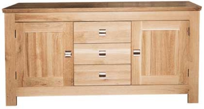 Unbranded New Court Solid Oak Large Sideboard 2 Drawers 2