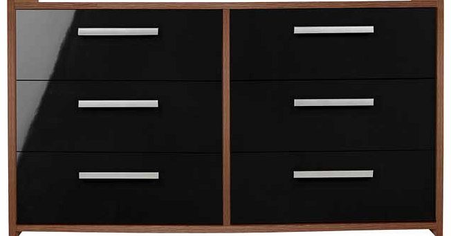 Unbranded New Sywell 3 3 Drawer Chest - Walnut Effect and