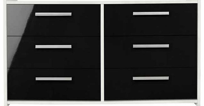 Unbranded New Sywell 3 3 Drawer Chest - White and Black