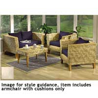 Newbury Armchair with Half Panama Cushions Natural
