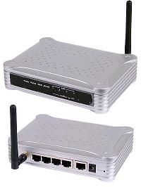 The Newlink IEEE 802.11g Wireless Router connects to a Cable Modem or ADSL Router, to provide a