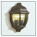 Wall light available in black & black / gold (shown)