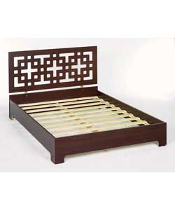 Nia Chocolate Double Bed - Frame Only