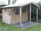 Unbranded Niels Log Cabin: 3m x 2.6m - With Green Shingles