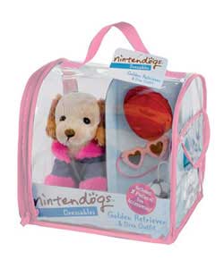 Only at Argos. Exclusive Golden Retriever with diva outfit! Includes accessories. 15cm high. For age