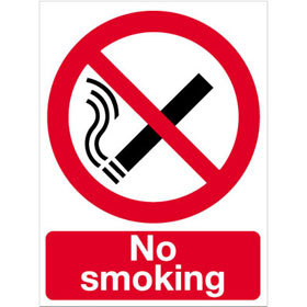 Unbranded No Smoking sign with symbol