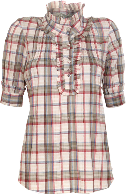 Unbranded Nona checked cotton blouse