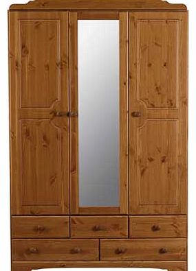 Crafted from solid pine. the Nordic collection is made up of beautiful furniture pieces so you can create a bedroom that you will love. With attractive skirting and pelmet detailing. this elegant pine wardrobe will keep your clothes pristine and orga