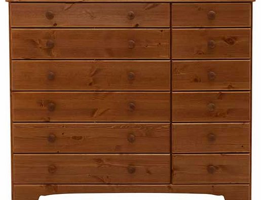 Unbranded Nordic 6 6 Drawer Chest - Pine