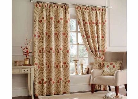 This luxurious and heavyweight curtain will add style and sophistication to your home. A stunning pattern on a soft natural background. Suited to almost any style of home and decor, and can be placed in any room in the home. Ideal for those wanting t