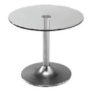 Unbranded Novara Side Table, Clear Glass
