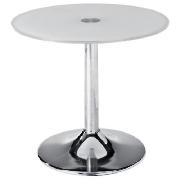 Unbranded Novara Side Table, White Glass