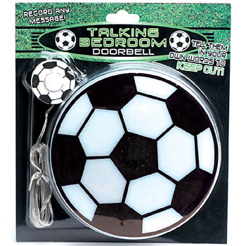 The football fans will love this novelty. They can tell mum or dad to go away as they are watching
