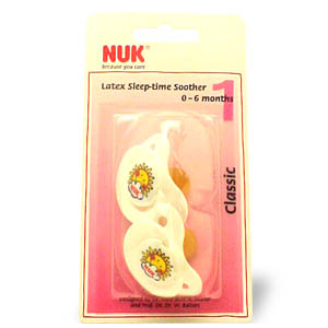 Nuk Latex Sleep-Time Soother Classic Size 1 - 0-6 months - size: Twin