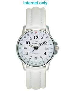 Unbranded O2 Oxygen Ladies Globetrotter White Strap Watch