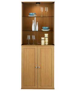 Oak 2 Door Display Cabinet