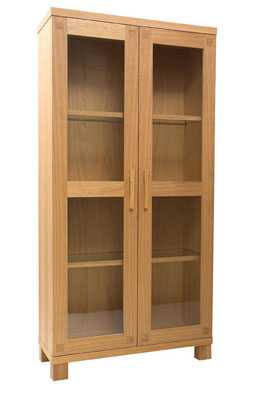 OAK DISPLAY CABINET GLAZED PIAZZA
