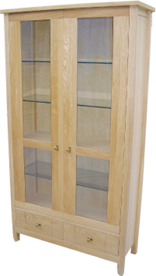 OAK GLAZED STORAGE DISPLAY HOVE