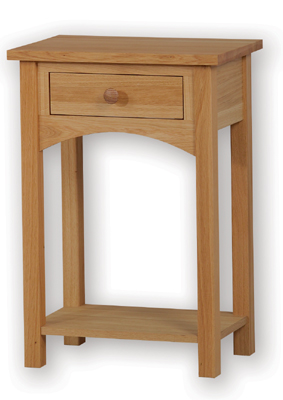 OAK SIDE TABLE 1 DRAWER