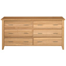Oakleigh oak 3 by 3 long chest furniture