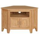 Oakleigh oak open corner TV unit furniture