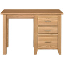 Oakleigh oak single pedestal dressing table