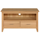 Oakleigh oak TV unit with 2 drawers furniture