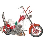 From the series of the outrageous customised bikes show is the Christmas BIke Chopper