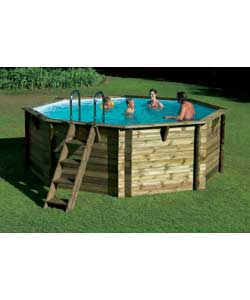 Octagonal Wooden Pool with Solar Water Heater- Pump- Filter