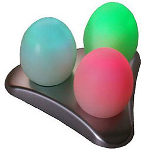 Oggz are egg shaped, they change colour, are rechargeable and portable lamps. Oggz are designed to b