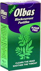Blackcurrant flavoured pastille containing: Eucaly