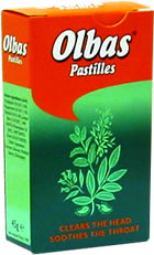 Pastille containing: Eucalyptus oil 1.16% w/w, Men