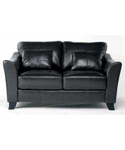 Unbranded Oliver Regular Leather Sofa - Black