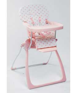 On The Move Compact Highchair Pink