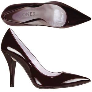 A classic Patent Court shoe from the Jones Bootmaker 