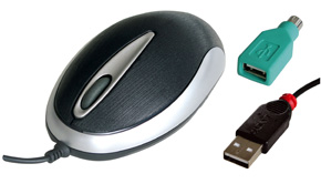 Optical Mouse - USB & PS/2  Black
